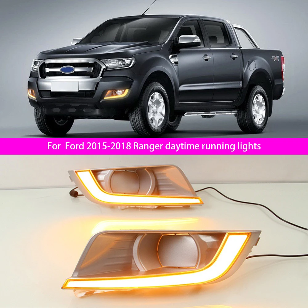 

For Ford 2015-2018 Ranger Daytime Running Light LED Daytime Running Light Front Fog Light Turn Signal Guide Light
