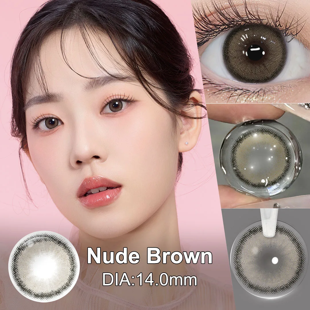 (0.00~-6.00) Magister Corrective Contact Lenses With Tweezers For Dark Or Light Pupil Cosmetics Color Lens With Diopter 6 Months