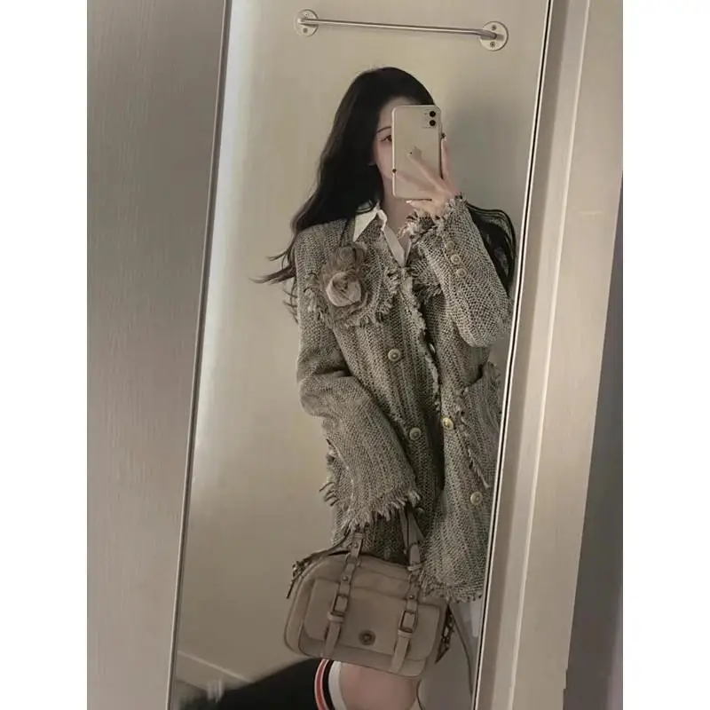 Tassel Jacket Women's New Style Coarse Woolen High-end Explosive Street Style Socialite Top