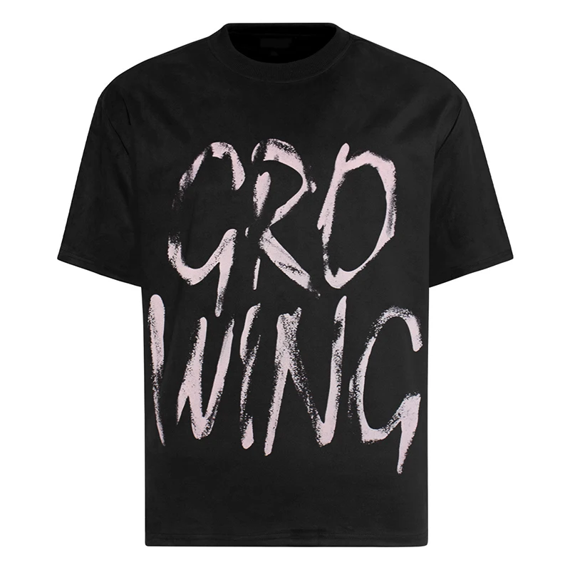 

Summer Mens Vintage Suede Tshirts Hip Hop Y2K Letter Graffiti Graphic T-Shirts 2025 Streetwear Harajuku Casual Fashion Tops Tees