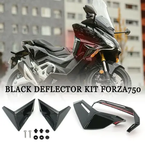Neue Forza 750 Motorrad Air Deflektor Kit Schwarz Fit Für Honda Forza 750 2021 2022 Spoiler Add-on Spoiler Seite