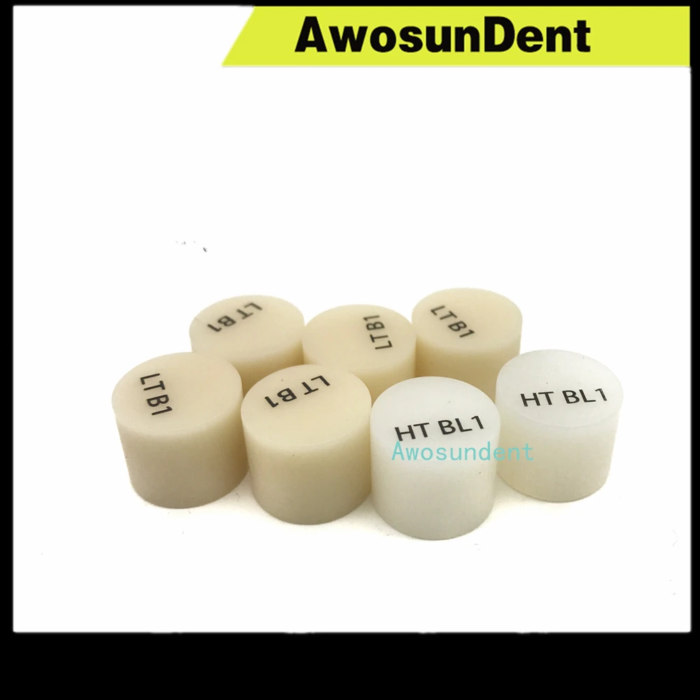 5PCS Emax Lab Use Denture Material Block Cad Tranlucency Dental Press Ingots