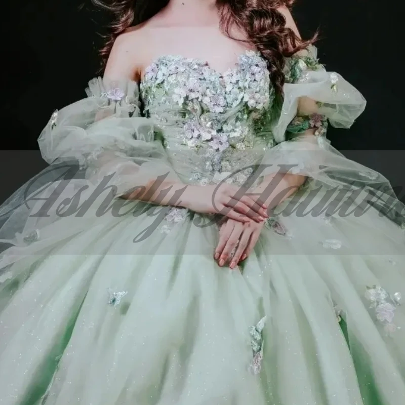 Dostosowane księżniczka dziewczyna Quinceanera sukienki koronkowa aplikacja gorset suknia balowa kobiety bal sukienka na przyjęcie urodzinowe Vestido 15 Anos 2025