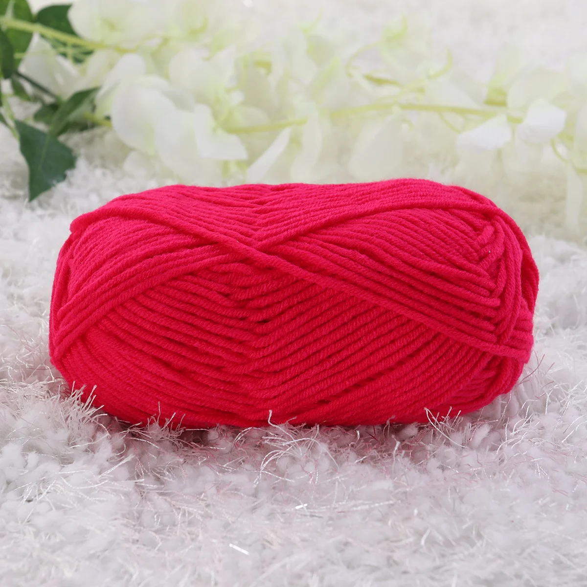 

50G Milk Cotton Yarn Super Soft Warm Cotton Blend Yarn for Handmade Sweaters Scarves Shawls Christmas Gift Craft