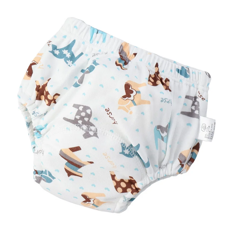 Pantaloni da allenamento per bambini in cotone riutilizzabili impermeabili a 6 strati pantaloncini per neonati biancheria intima pannolini per bambini pannolini mutandine cambio pannolino