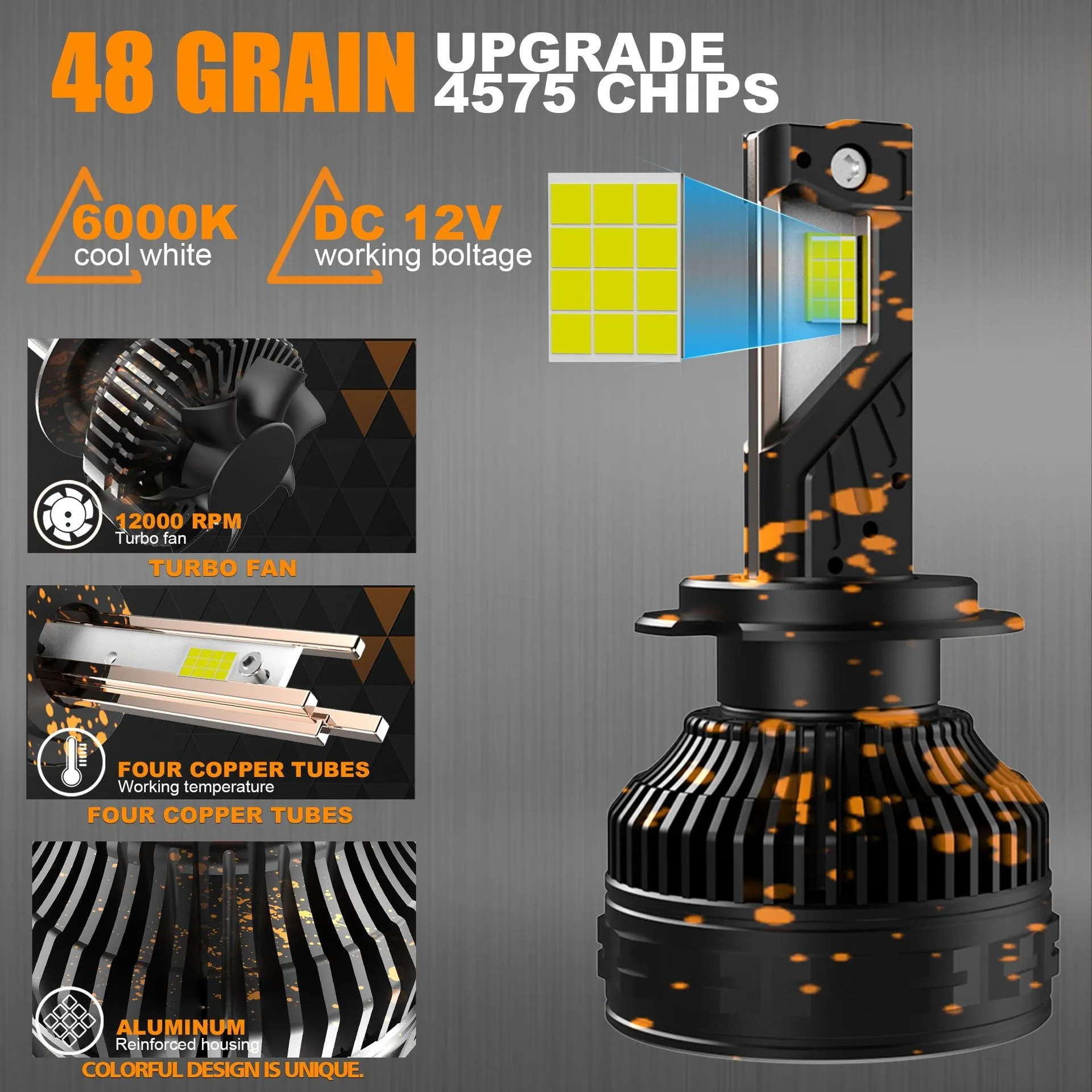 

EURS T8 H7 LED H8 H11 HB4 9006 HB3 9005 H4 Светодиодная автомобильная фара 4575 CSP Чипы Противотуманная фара 6000K Canbus Автоматическая светодиодная фара