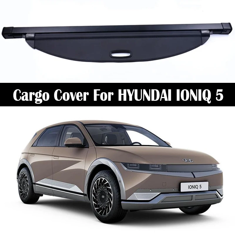 Rear Trunk Cargo Cover For HYUNDAI IONIQ 5 2021-2024 Shield Shade Curtain Partition Board Privacy Blinds Security Accessories