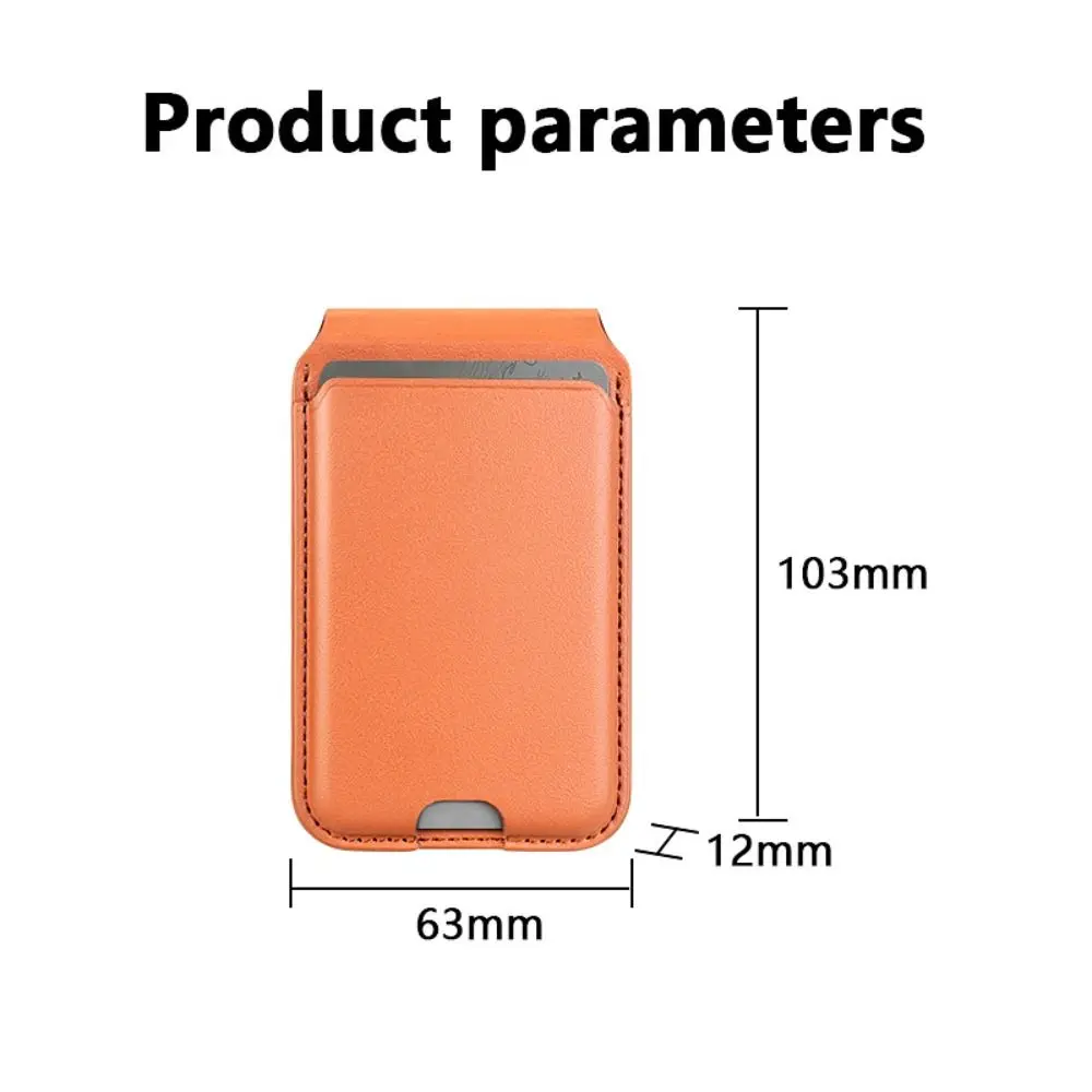 Portafoglio pieghevole per Magsafe Porta carte di credito di sicurezza ad adsorbimento forte Antifurto in pelle PU per iPhone serie 16/15/14/13/12