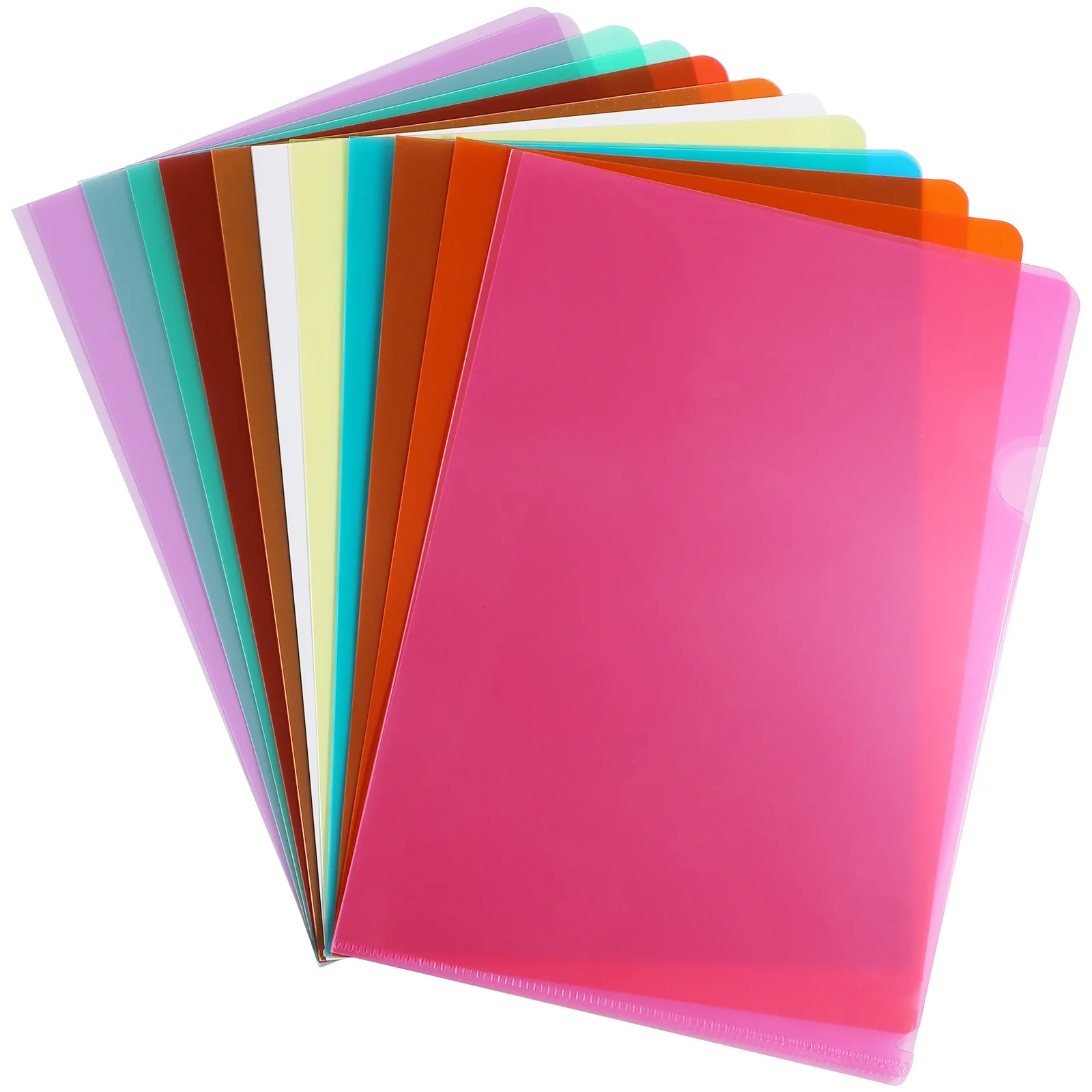 16 Pcs Folder Clear Sleeves File Document Protector Transparent Paper Holder Folders Red Type Plastic