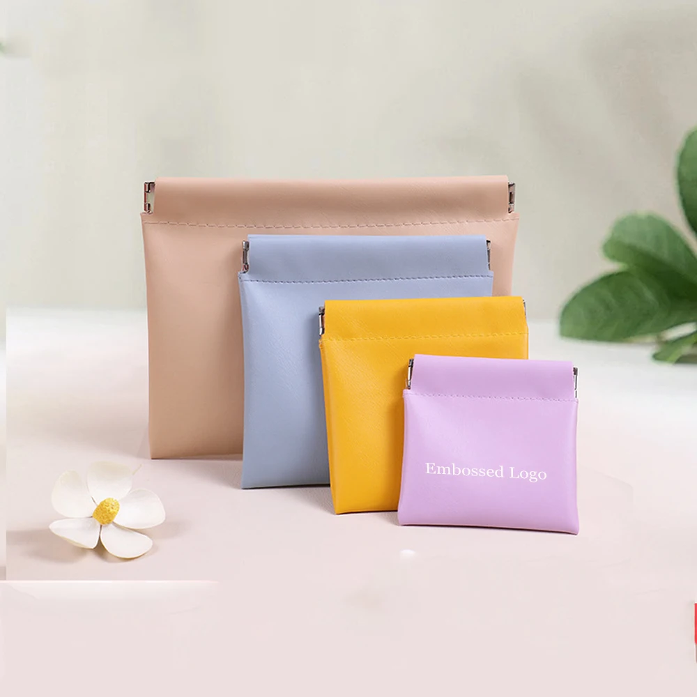 

10 шт., сумка для хранения помады и макияжа с логотипом, женская портативная кожаная сумка для шрапнели, мини-ключ, ювелирные изделия, косметический органайзер, чехол