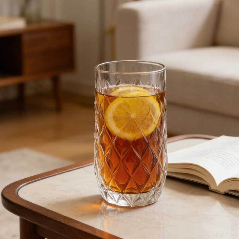 310ml/360ml Nordic Style Glass Cup Creative Wine Glass Luxury Brandy Cup Transparent Cold Drink Cup Party High End Wine Utensils