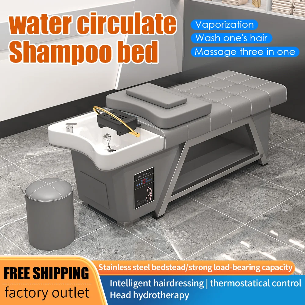 High-End Thai Shampoo Bed Water Circulation Ceramic Basin Massage Head Treatment Barbershop Beauty Salon