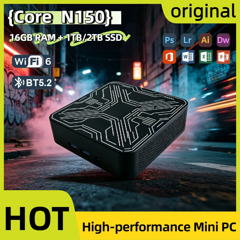 2026年版-インテル-core-n150-ポータブルミニpc-16gb-ddr4-m2-nvme-ssd-トリプル4k-wifi6-静音冷却コンピューター-デスクトップ-オフィス-家庭用