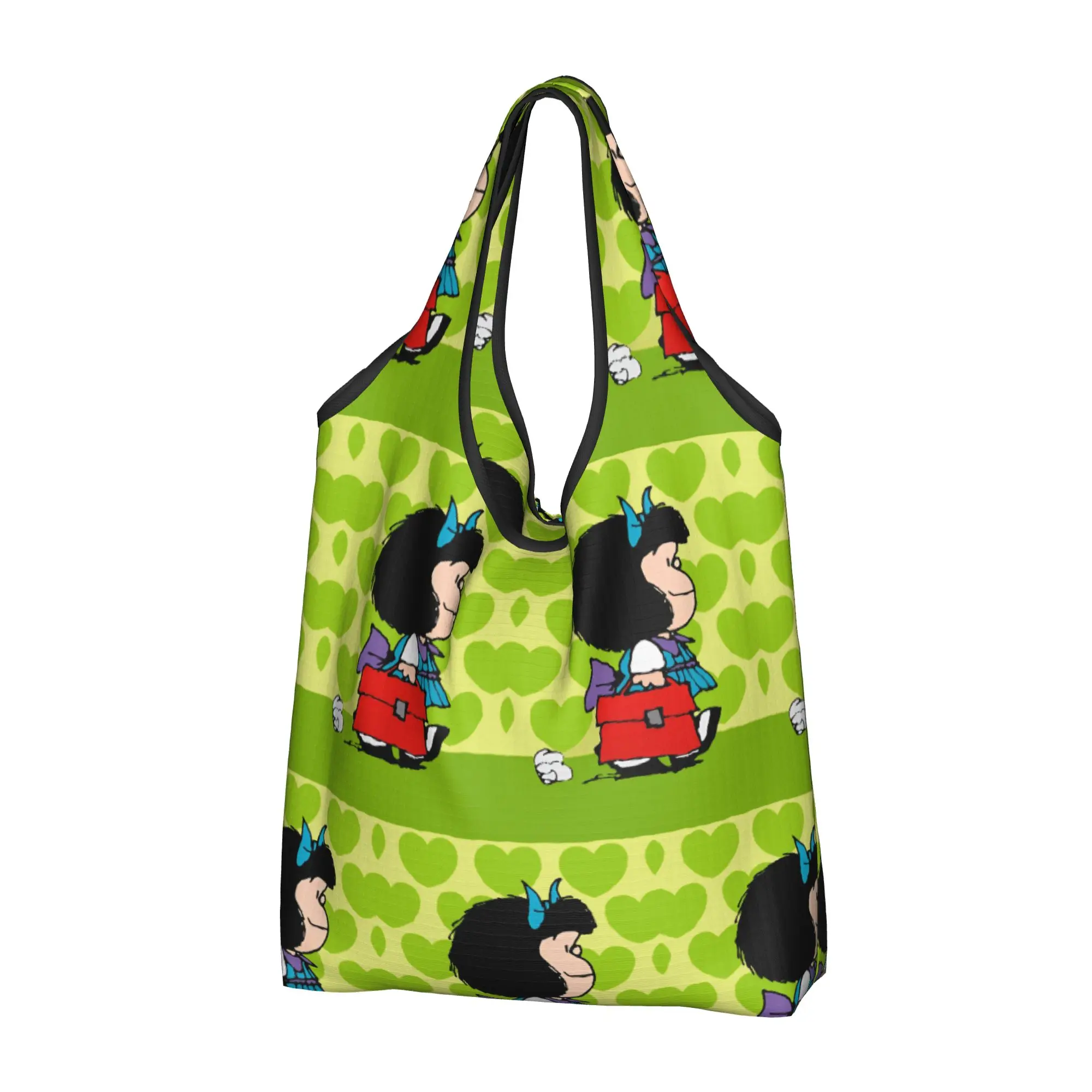 Recycling M-Mafaldas Manga Comics Shopping Bag Women Tote Bag Portable Japan Grocery Shopper Bags