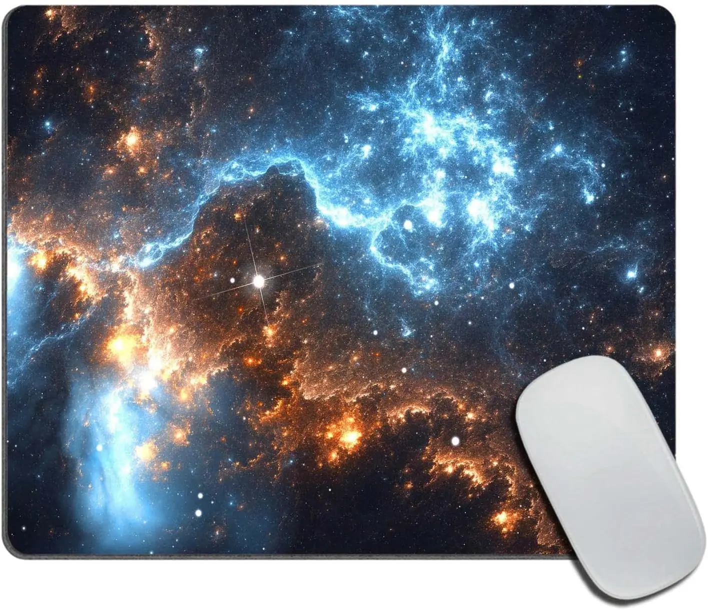 Mouse pad Moderate thickness Star Galaxy Planet Mouse Pad, Nebula Night Starry Sky Universe Space Fantasy Rectangular Mouse Pad,
