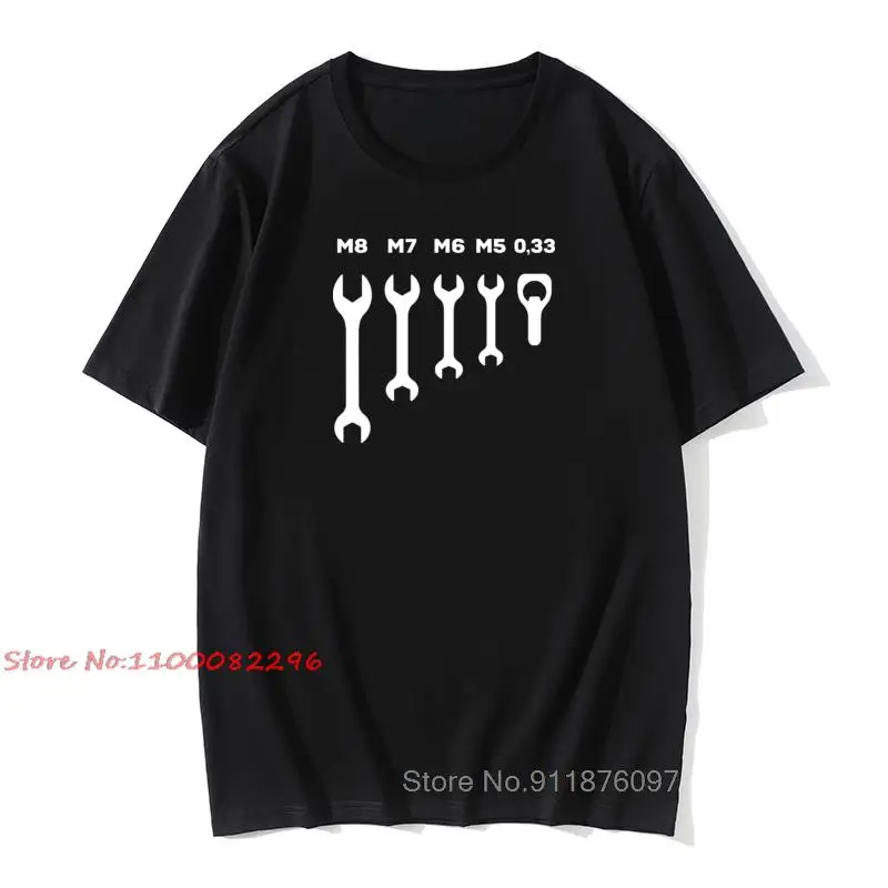 NEW Men T Shirt Cotton Funny T-Shirts Wrench Jaw Spanner Beer Car Mechanic Tshirt Oversized Vintage Top Tops Tee