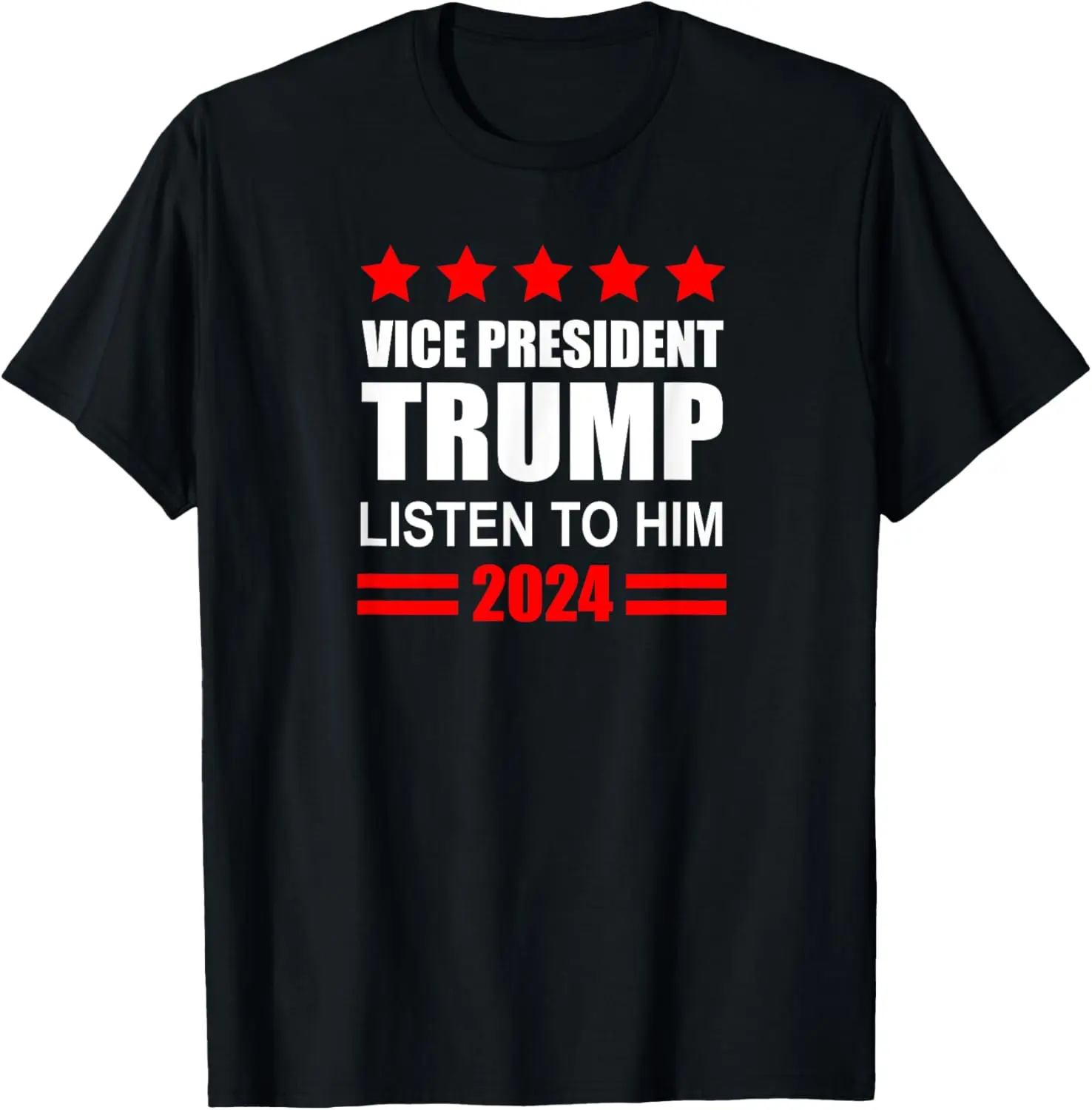

Забавная политическая футболка Vice President Trump Sisten To Him