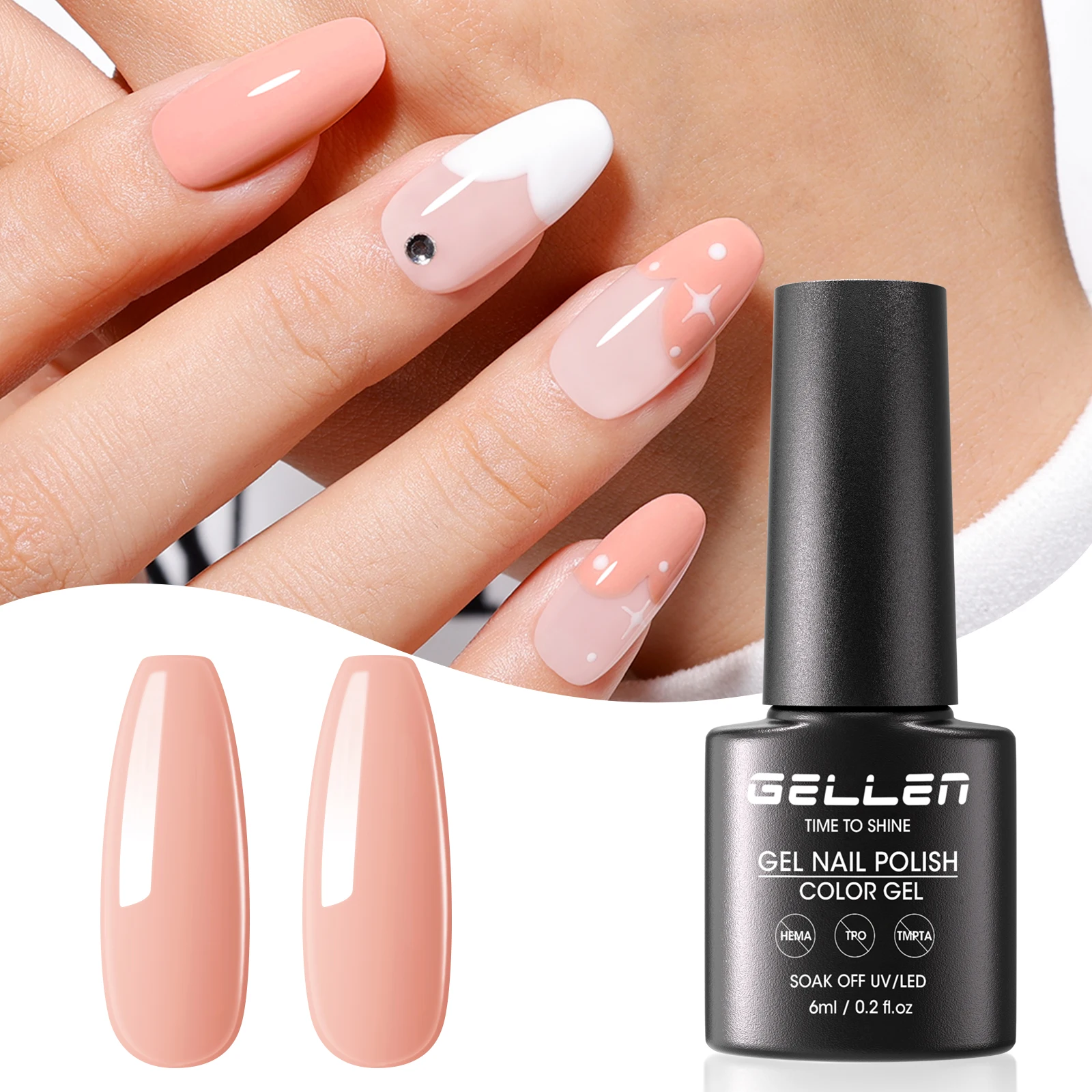 GELLEN Nude Beige Roze Gel Nag - Uv Lamp Nail Resin recensie en prijs