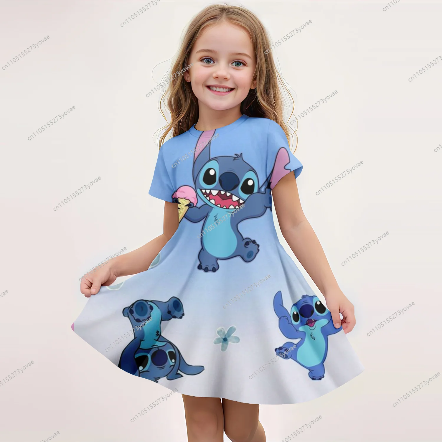 

Платье с короткими рукавами и 3D-печатью, милый дизайн, очень очаровательное, изготовление летних нарядов, полных жизненных сил.