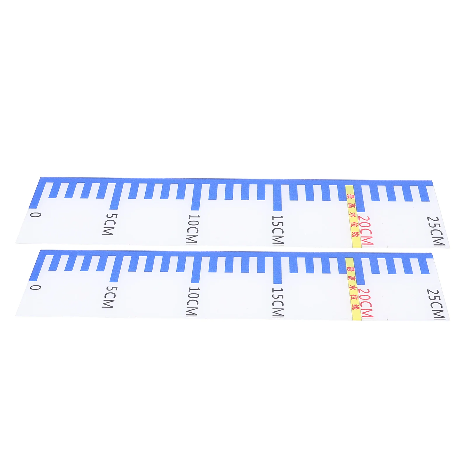 

2pcs Tank Level Gauge: Adhesive Measurement Tool With Reflective Markings For Aquarium Marine High Precision Liquid Level