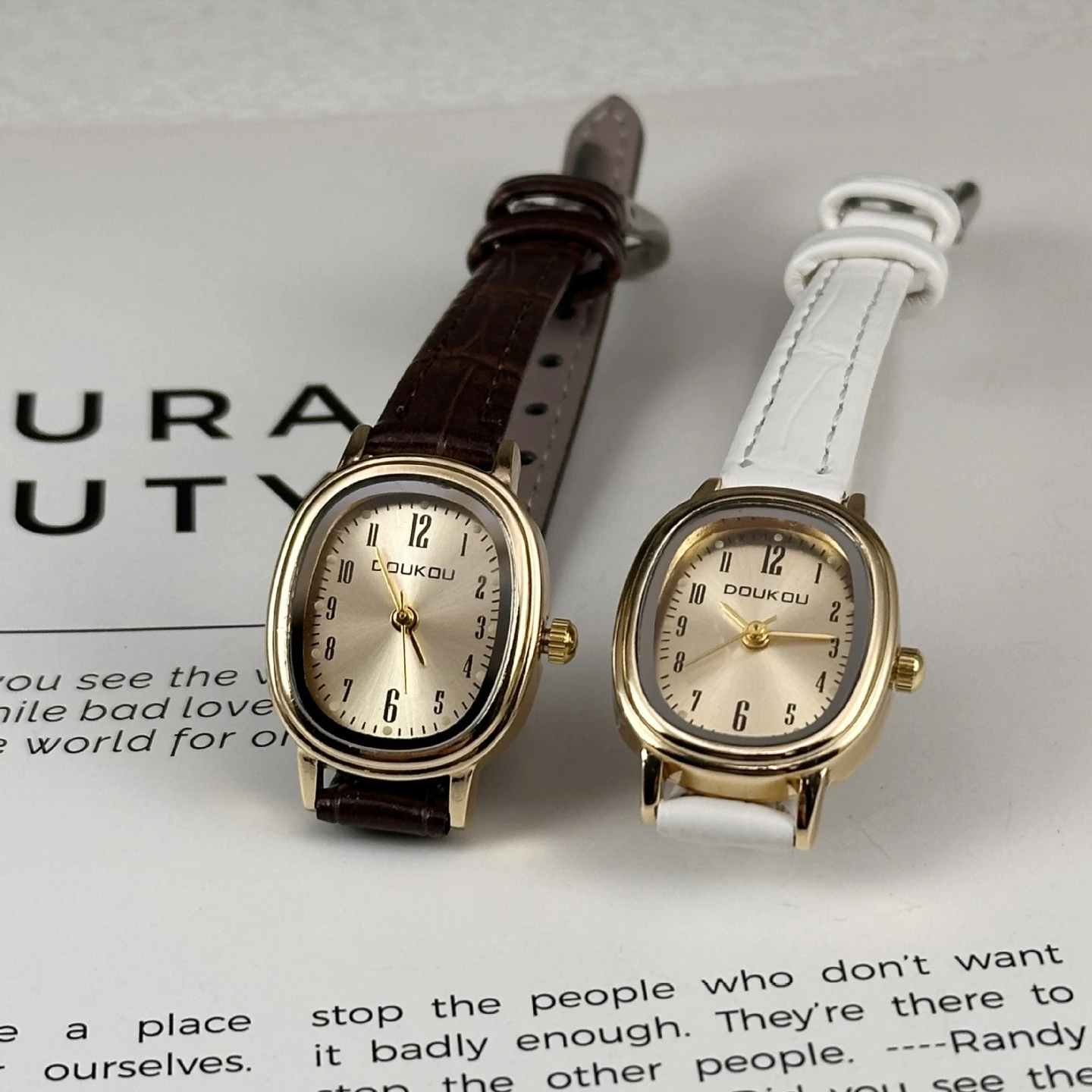 

Vintage Oval Small Dial Women Watches Fashion Ladies Gift Dress Quartz Watch Leather Strap Student Wristwatches Dropshipping