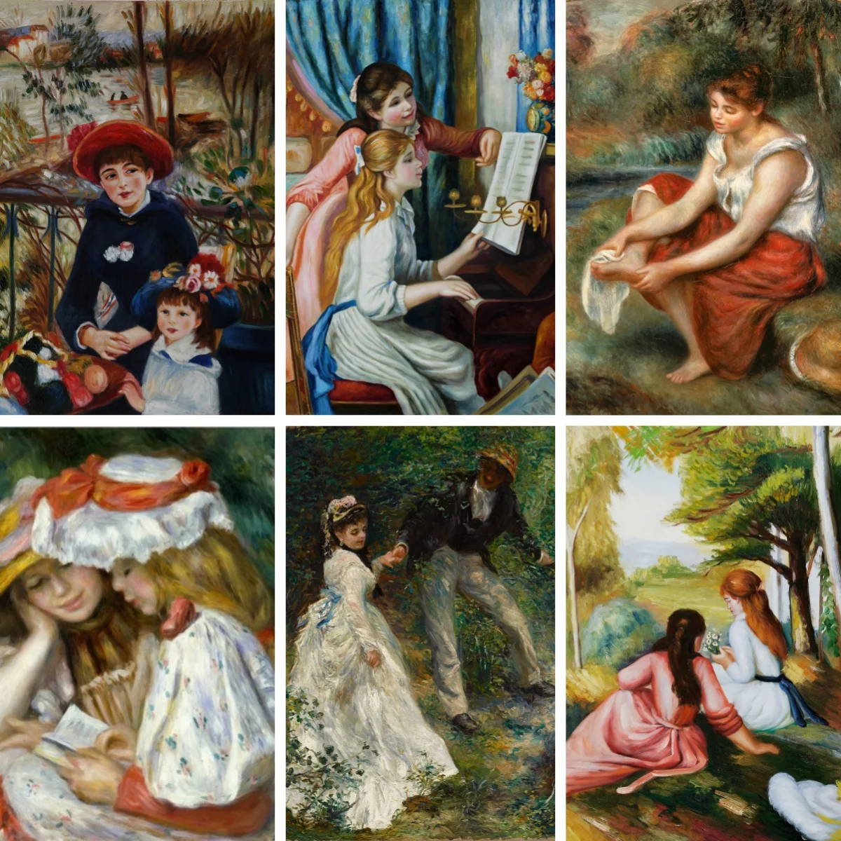 Diamond Mosaic Painting DIY Cross Stitch Kit Pierre Auguste Renoir La Promenade Romantic Gift Parisian Scene Classic Wall Art