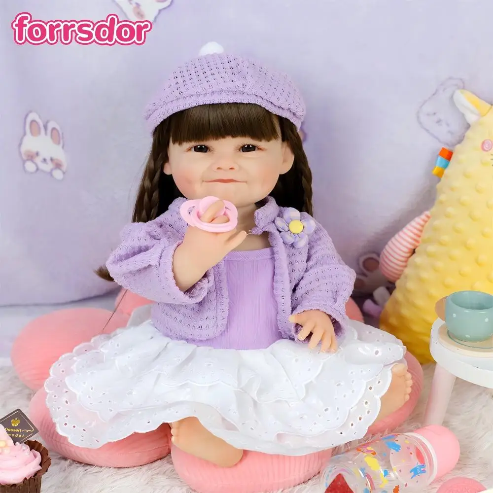 19 Polegada 48m corpo inteiro silicone macio reborn bebê menina boneca raya realista toque macio de alta qualidade boneca presentes aniversário para crianças