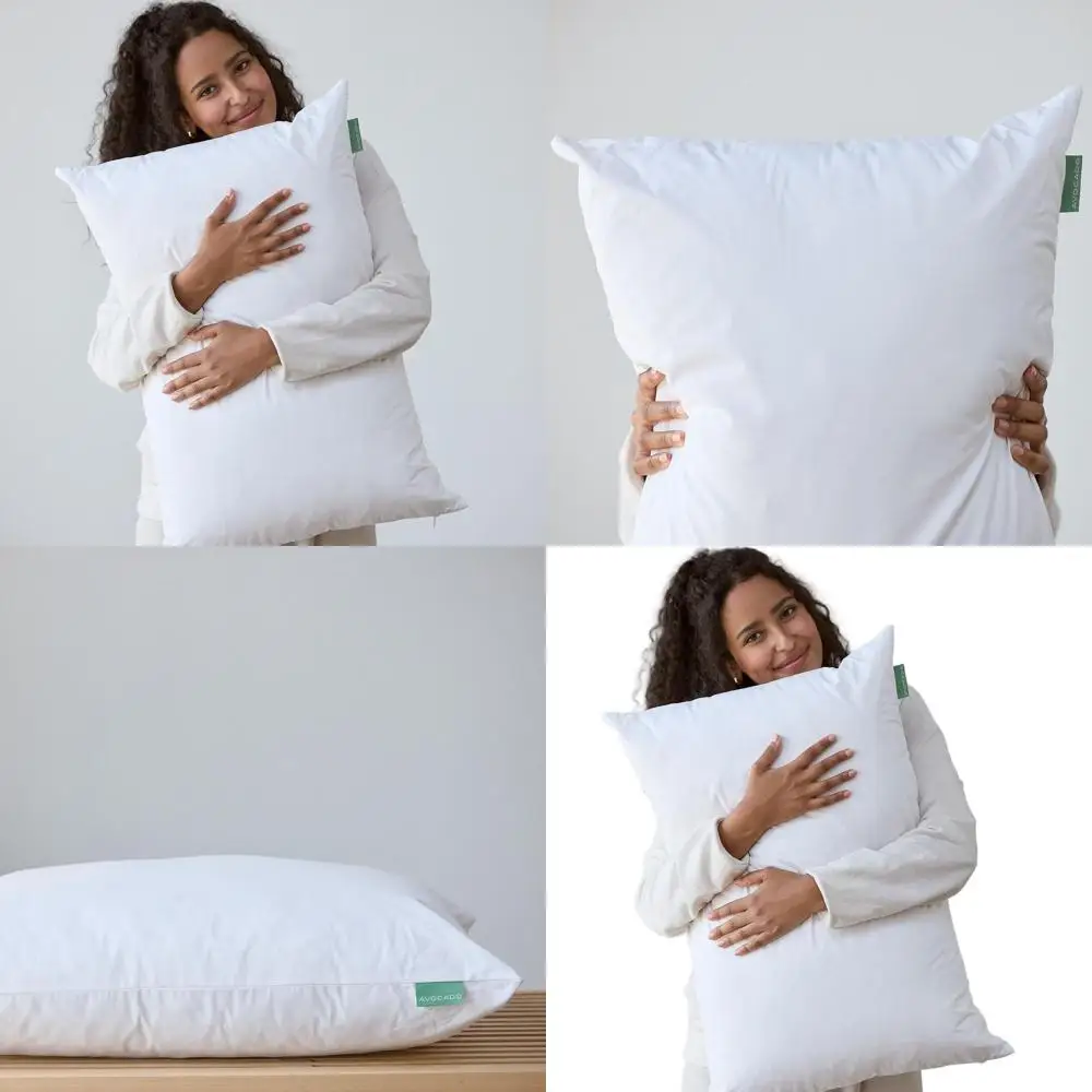

100% Organic Avocado Bed Pillow with Cotton Shell, Latex & Kapok Fill