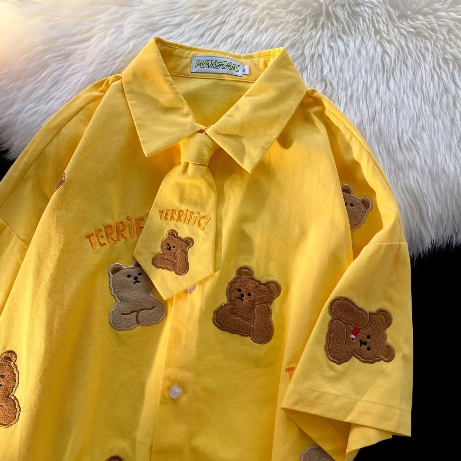 Camisa Polo Feminina Estilo Japonês Verão 2026, Blusa Solta Estilo Preppy com Laço, Top Retrô de Manga Curta Estilo Hong Kong