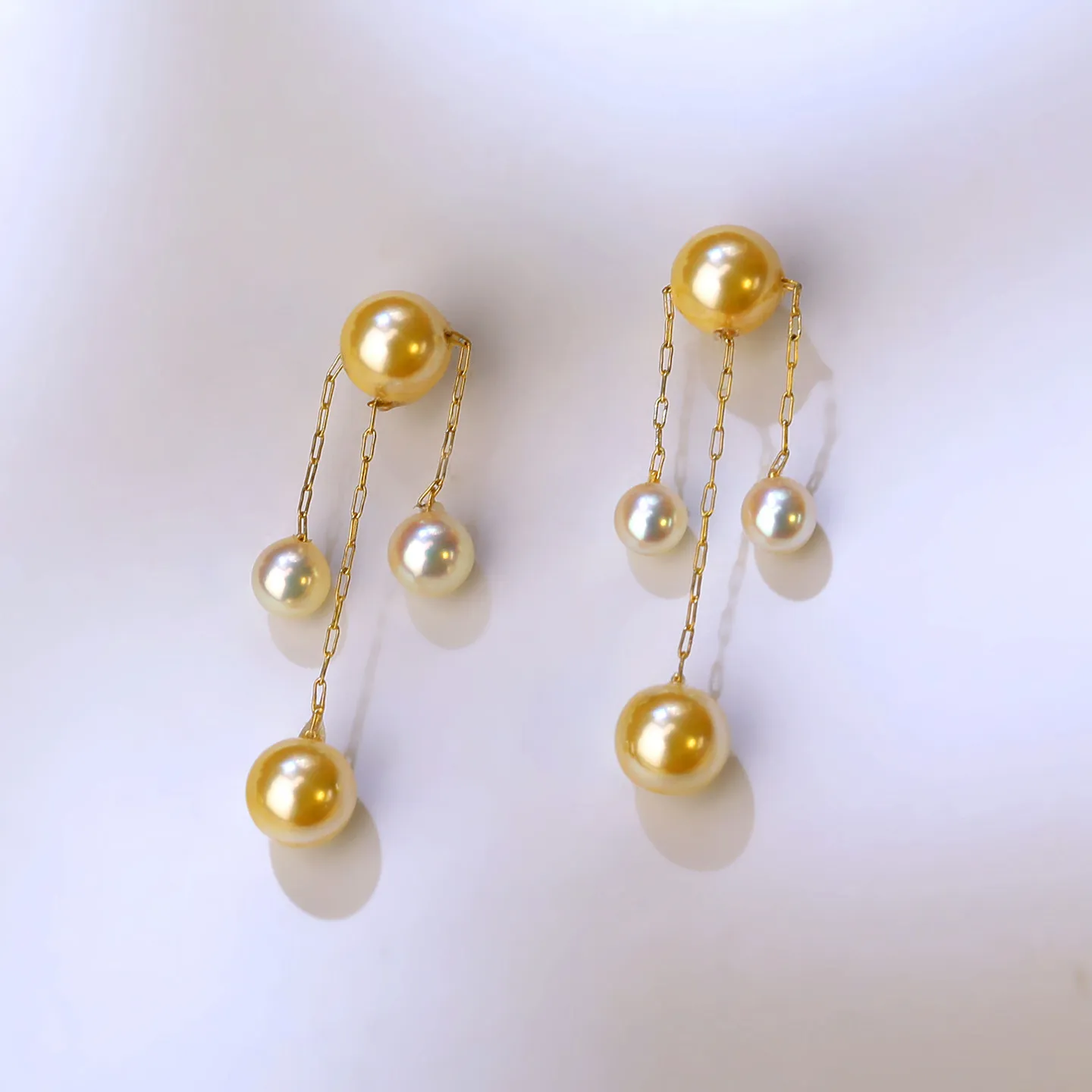 

Серьги-кисточки из 18-каратного золота с жемчугом Акойя из соленой воды, длинные висячие серьги с сильным блеском, дизайн в виде перьев и короны, роскошное жемчужное украшение в подарок