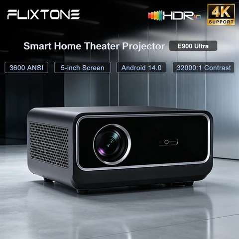 Проектор FlixTone E900 Ultra 3500 ANSI  для дома