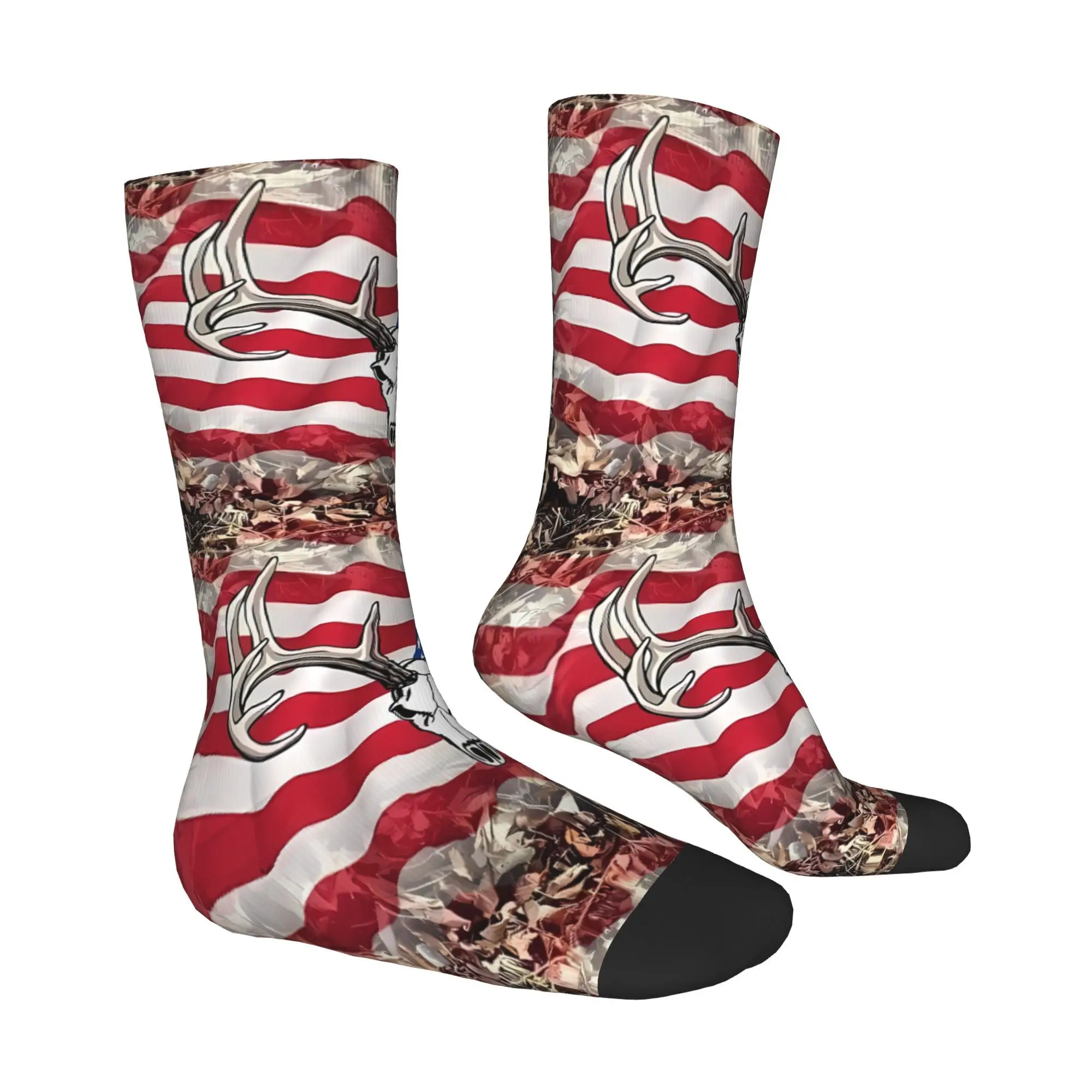 Retro America Bull Men's Socks  Unisex Street Style Crazy Crew Sock Gift