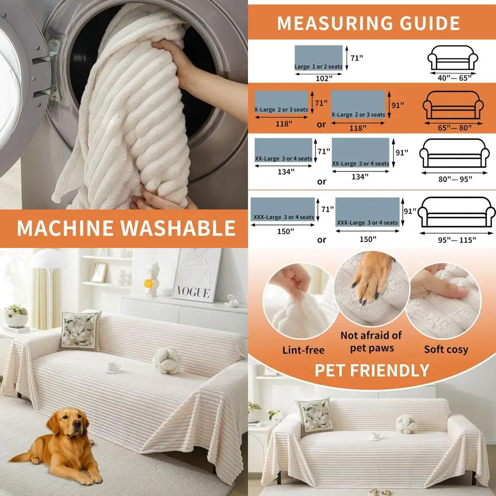 

Чехол для дивана, подходящий для домашних животных, моющийся, нескользящий, для секционных диванов, L-образный, белый, 91x118