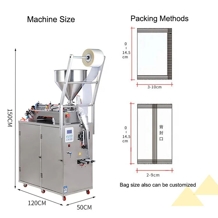 Fruit Jam/honey/paste/ketchup/mayonnaise Chocolate Liquid Packing Machine Tomato Sauce Filling Sealing Packing Machine