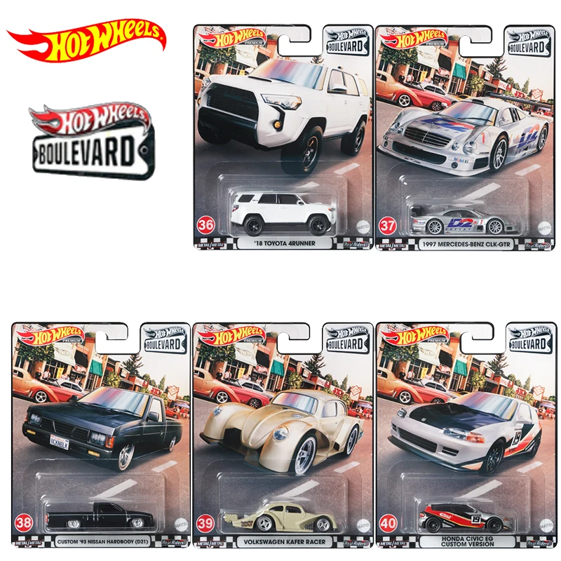 Hot Wheels-bulevar de coche Premium para niños y adultos, juguetes originales para niños, Toyota, fundido a presión, Voiture, Volkswagen Benz,