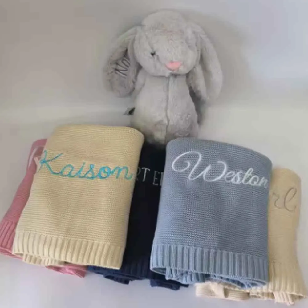 Персонализированное вязаное одеяло