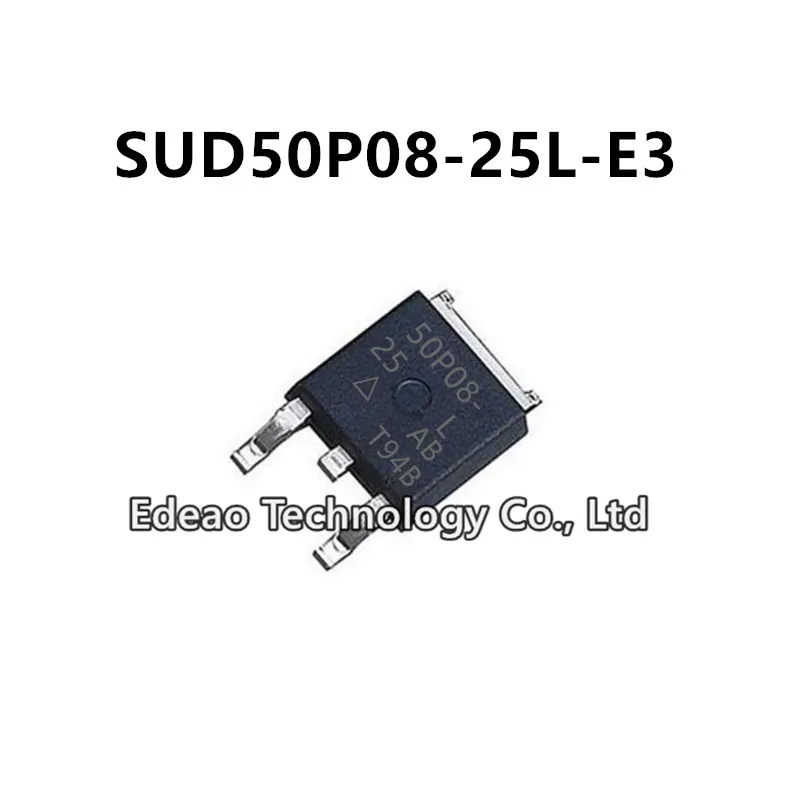 10~100Pcs/lot NEW 50P08-25 SUD50P08-25L TO-252 SUD50P08-25L-E3 12.5A/80V P-channel MOSFET field-effect transistor