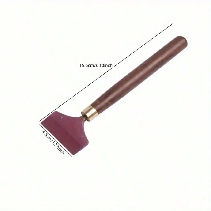 Sandalwood Handled Leather Scraper for Precise Gluing - DIY Sewing Leather Crafts Gumming Board Tool