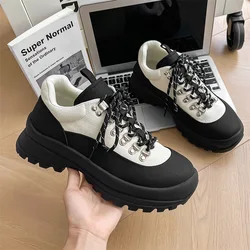 Non-Slip Platform Increase Boots for Men Non-Slip Outdoor Hiking Shoes Vintage Style Male Climbing Boots Classic Walking Shoes