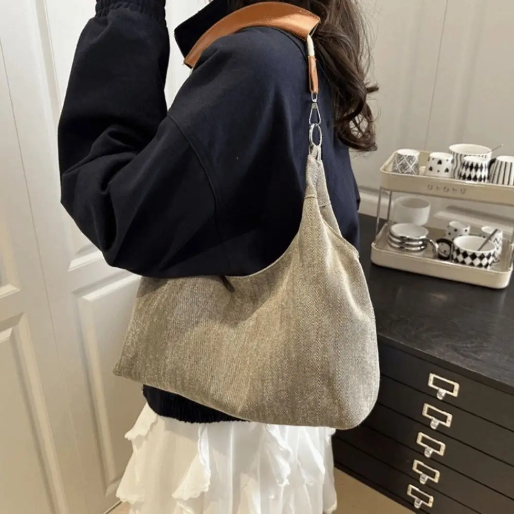 

Retro Vintage Denim Tote Bags Large-capacity Harajuku Denim Shoulder Bag Y2k Leisure Women Handbags Commuting