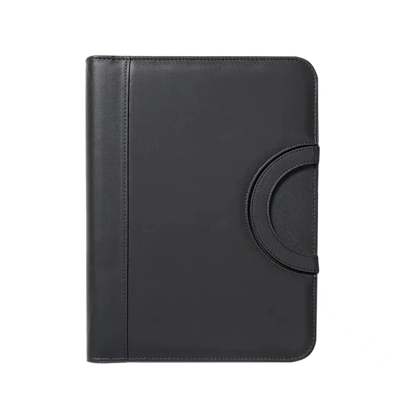 Portátil PU Leather Pasta com Binder personalizado, gerente, documento, Padfolio Manager, Bag Pad, Office Organizer, arquivo de calculadora