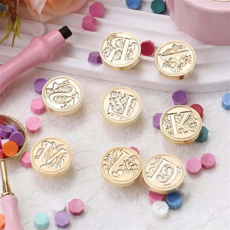 A-Z Vintage Sealed Wax Stamp Head 26 Letter Pattern Stamp Set DIY Greeting Card Invitation Decorative Tool Antique Wax Stamp