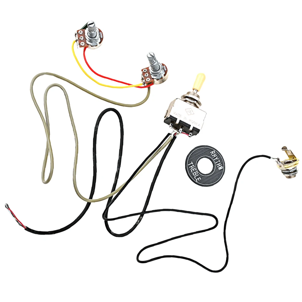 

Guitar Line Wiring Potentiometer Audio Harness Parts for 500k Pots Guitars Control Wired Replacement Metal