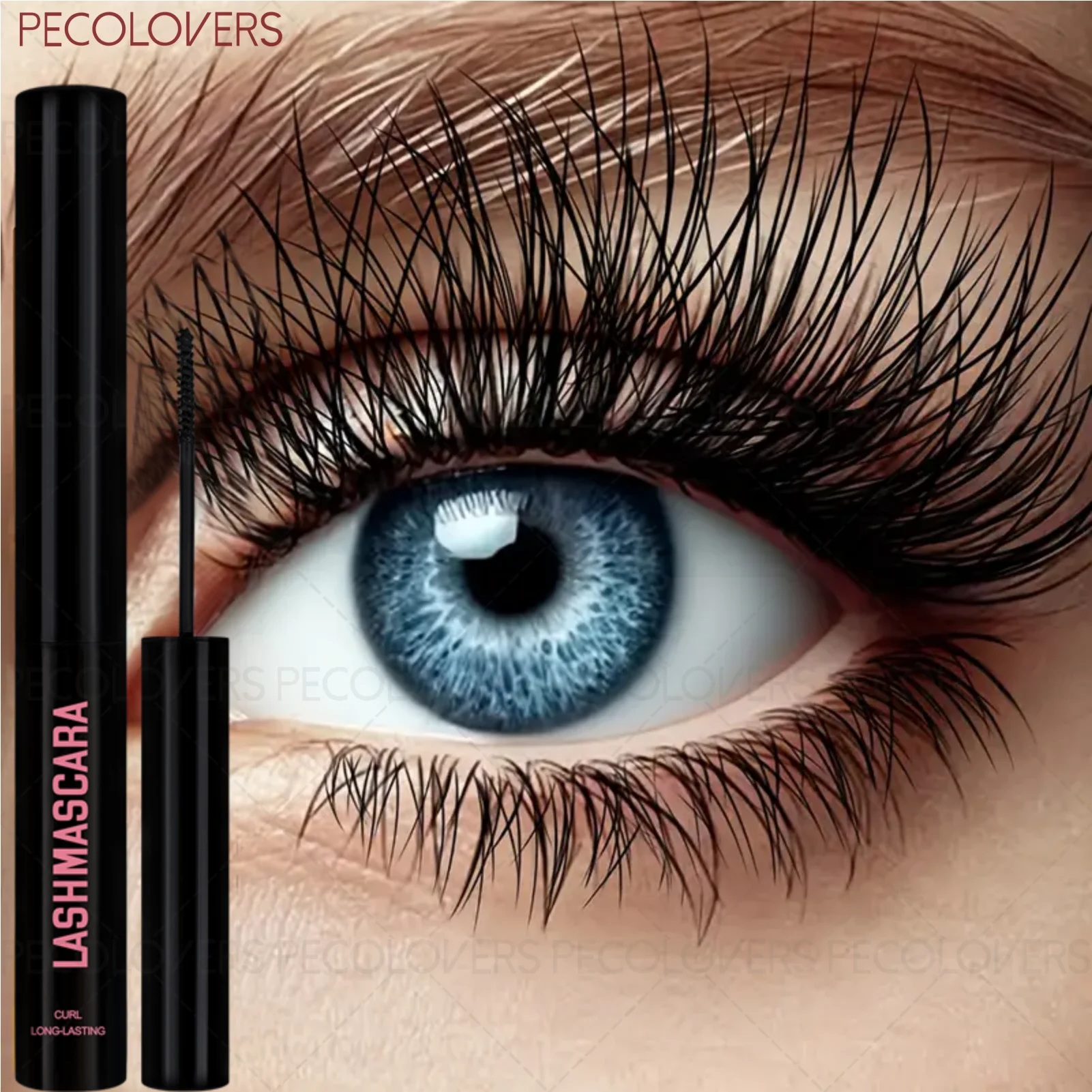 1 szt. Wodoodporny i odporny na pot czarny tusz do rzęs w tubce, pogrubiający rzęsy, naturalny i długotrwały, kosmetyki do oczu, rzęsy wydłużające się i wydłużające się.