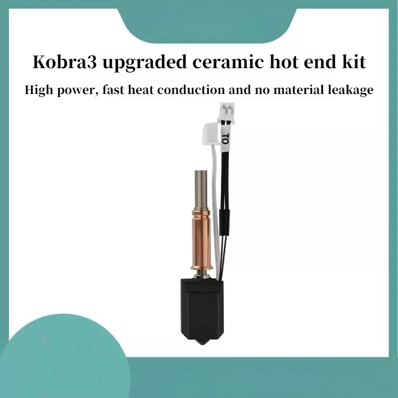

Anycubic Kobra3 Upgraded Ceramic Hot End Kit New Hardened Steel Nozzle Extrusion Print Head 60W