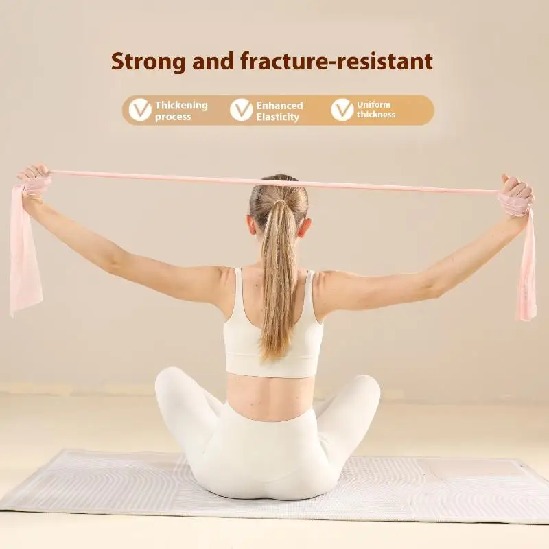 قطعة توتر اليوغا للاستخدام المنزلي للمبتدئين، حزام مقاومة للتدريب الممتد للنساء، شريط مرن للياقة البدنية والرقص اللاتيني