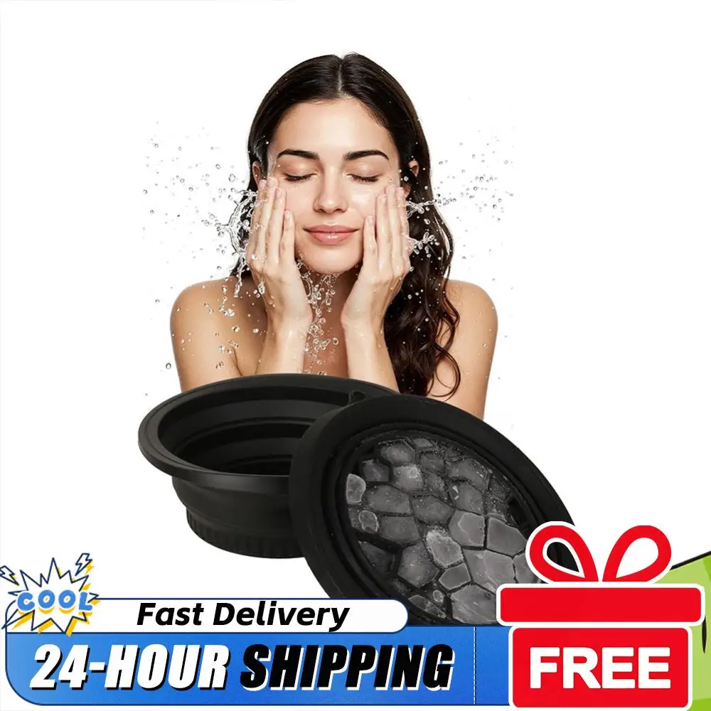 

Складной таз для мытья, экономящий место, складной таз для льда, устойчивый к низким/высоким температурам, портативный таз для ухода за кожей для дома и путешествий