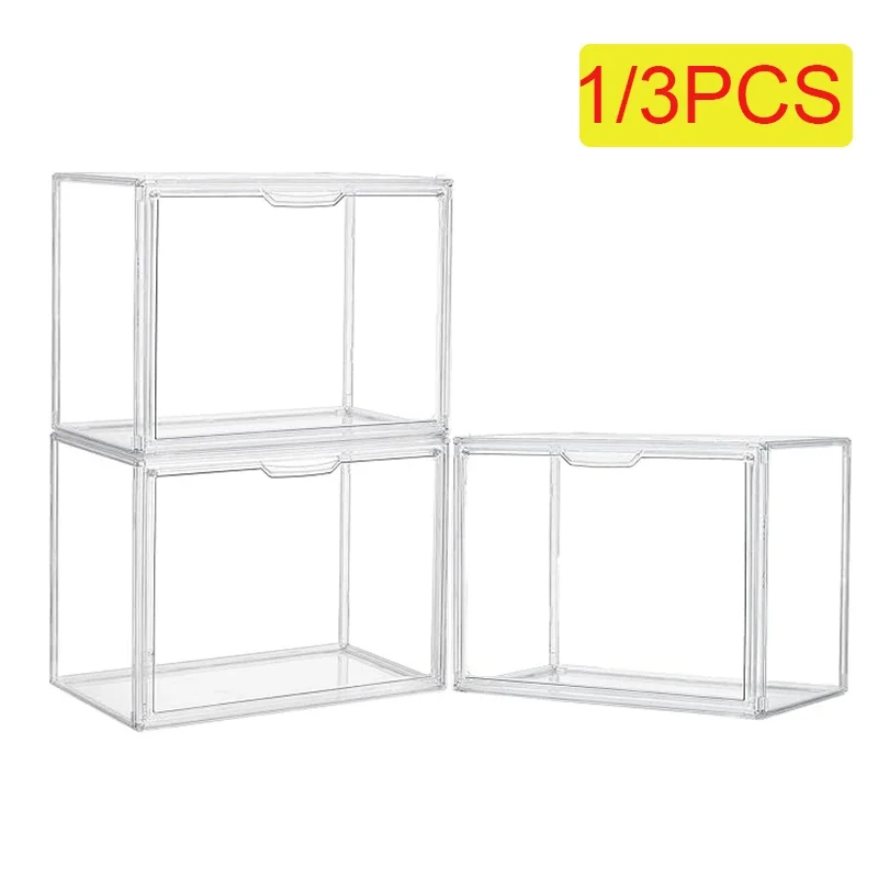 

New Display Cabinet Storage Box Organizer for Figures Acrylic Clear Large Capacity Blind Box Showcase Makeup Organizer Storage