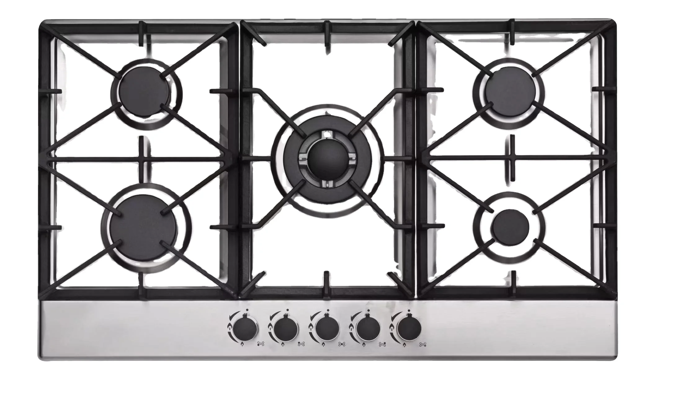 جودة 5 شعلة موقد غاز التكنولوجيا الفولاذ المقاوم للصدأ سطح البطارية الكهربائية جيدة للاستخدام في الهواء الطلق سعر معقول طباخ الغاز