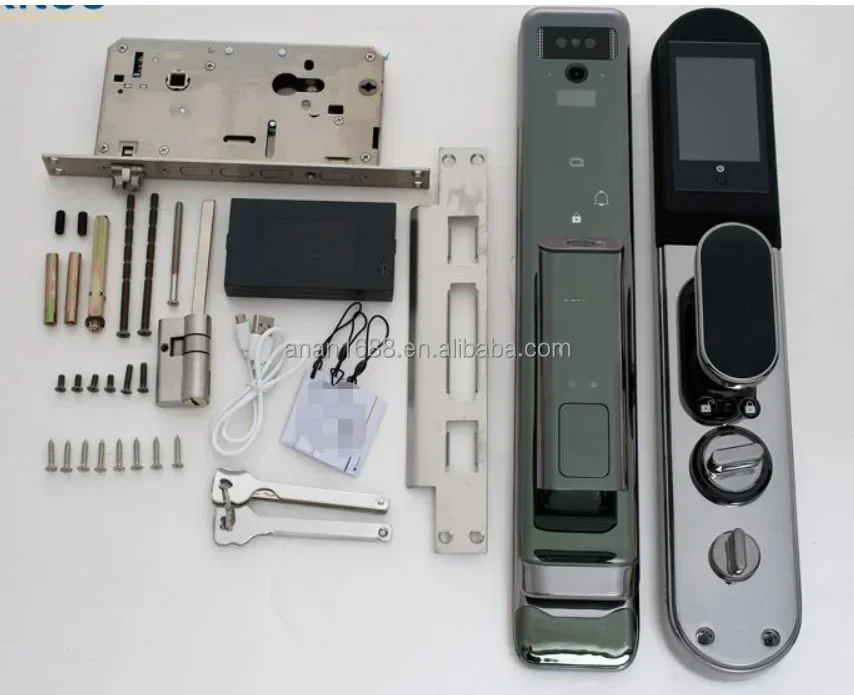 

008 2023 New Arrival OEM/ODM Digital 3D Face Recognition Biometric Safety Smart Xhome APP wifi Automatic door lock with Camera